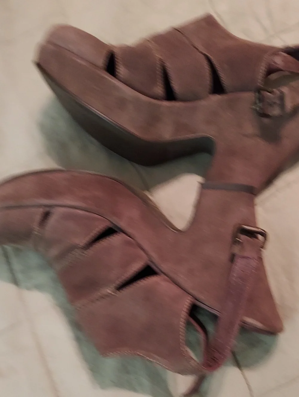 Cordani Suede Heels Brown Sz 39/8